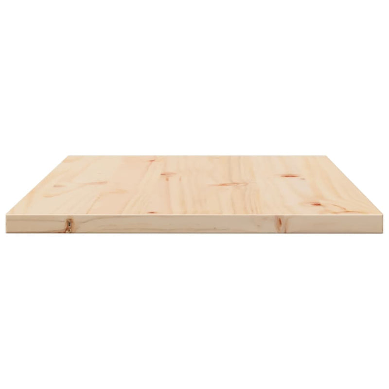 Table Top 80x50x2.5 cm Rectangular Solid Wood Pine