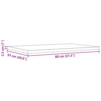 Table Tops 3 pcs 80x53x2.5 cm Rectangular Solid Wood Pine