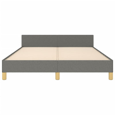 Bed Frame without Mattress Dark Grey 137x187 cm Double Fabric