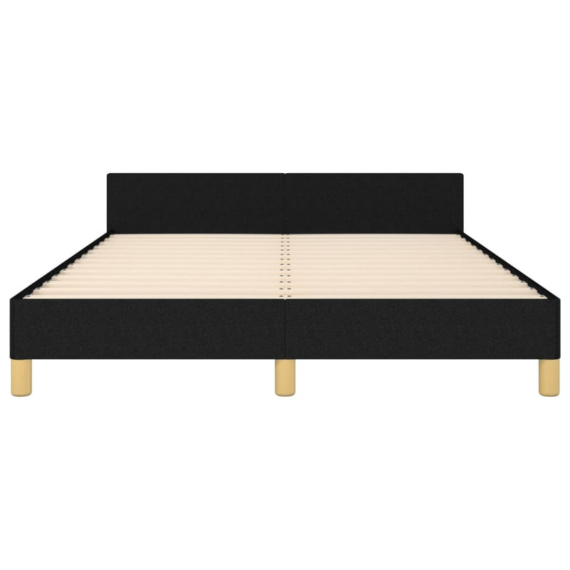 Bed Frame without Mattress Black 137x187 cm Double Fabric