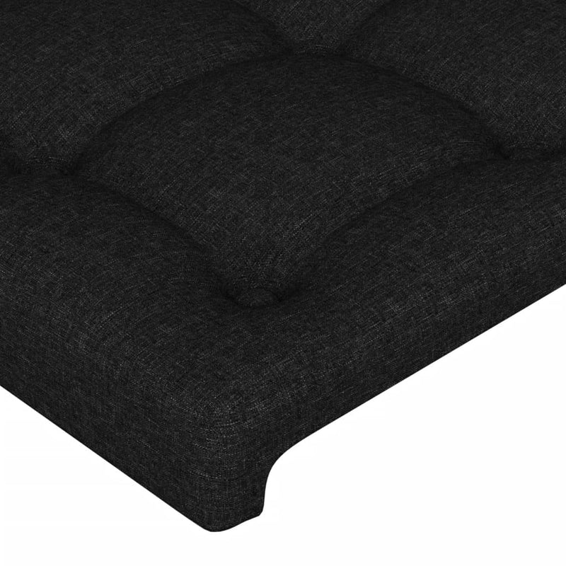 Bed Frame without Mattress Black 137x187 cm Double Fabric