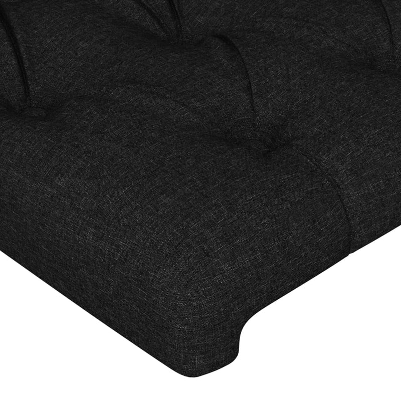 Bed Frame without Mattress Black 152x203 cm Queen Fabric