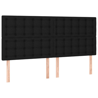 Bed Frame without Mattress Black 152x203 cm Queen Fabric