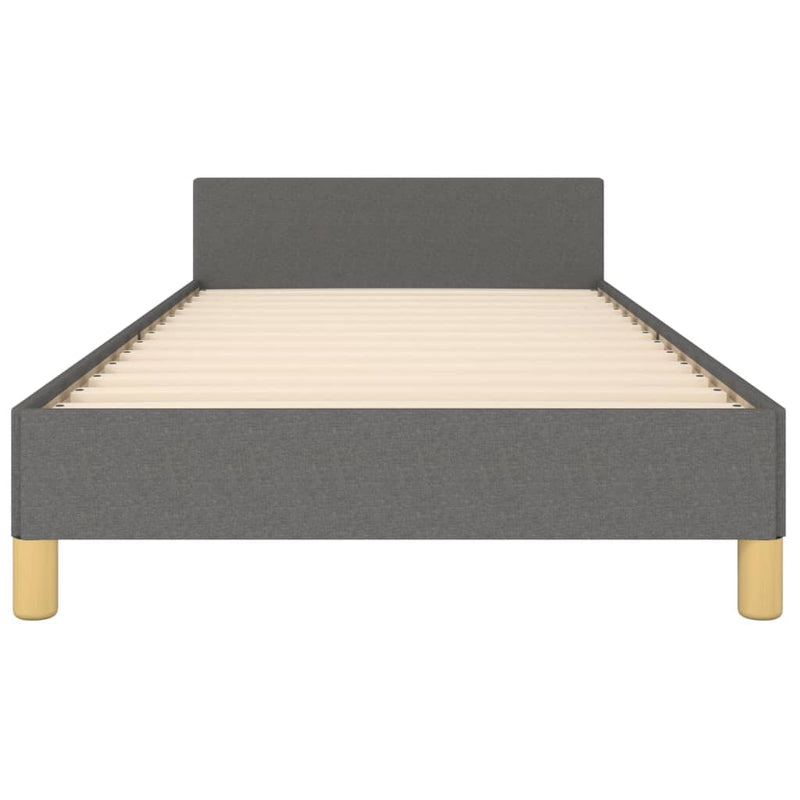 Bed Frame without Mattress Dark Grey 107x203 cm King Single Size Fabric