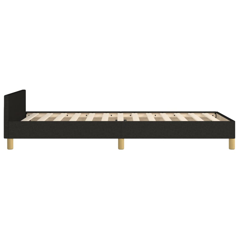 Bed Frame without Mattress Black 107x203 cm King Single Size Fabric