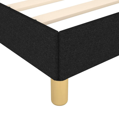 Bed Frame without Mattress Black 107x203 cm King Single Size Fabric