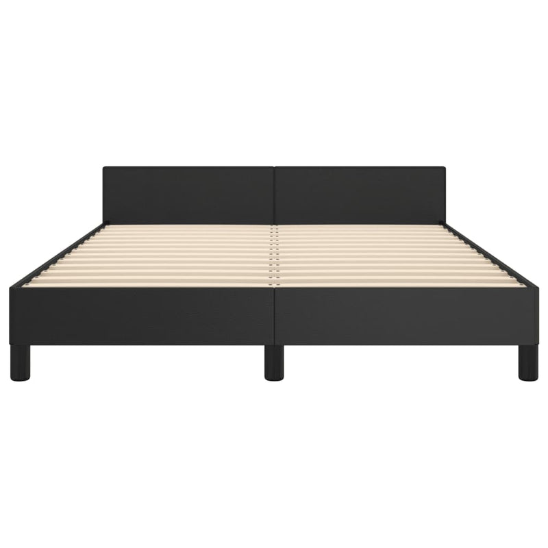 Bed Frame without Mattress Black 137x187 cm Double Faux Leather