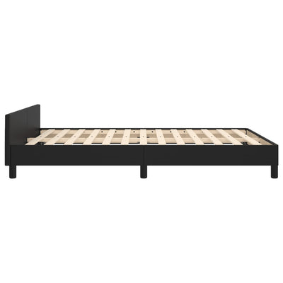 Bed Frame without Mattress Black 137x187 cm Double Faux Leather