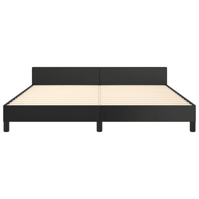 Bed Frame without Mattress Black 152x203 cm Queen Faux Leather