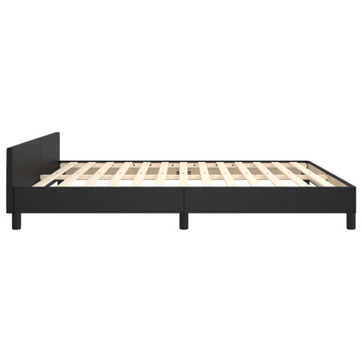 Bed Frame without Mattress Black 152x203 cm Queen Faux Leather