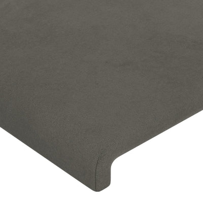 Bed Frame without Mattress Dark Grey 137x187 cm Double Velvet