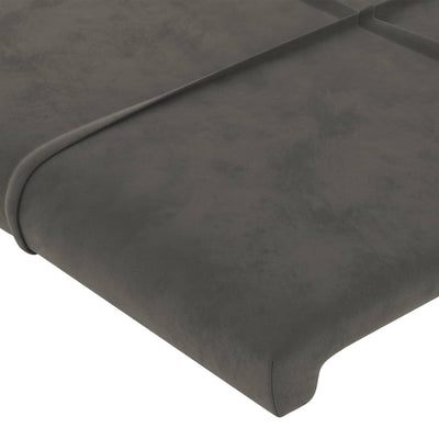 Bed Frame without Mattress Dark Grey 152x203 cm Queen Velvet