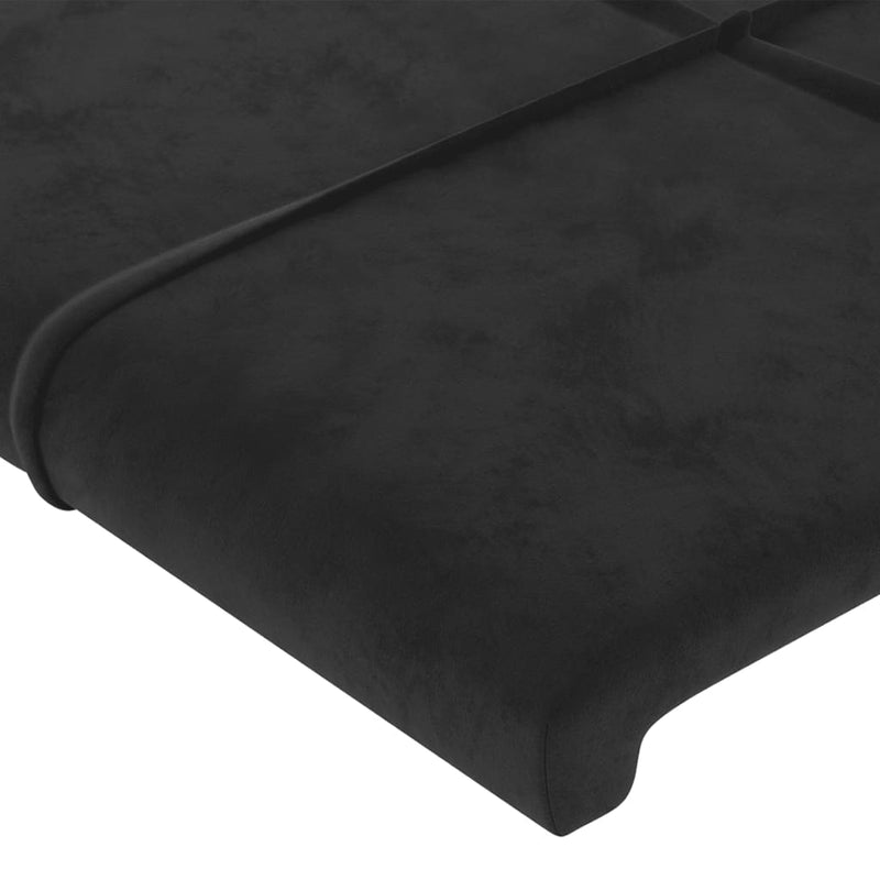 Bed Frame without Mattress Black 152x203 cm Queen Velvet