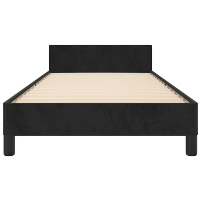 Bed Frame without Mattress Black 107x203 cm King Single Size Velvet