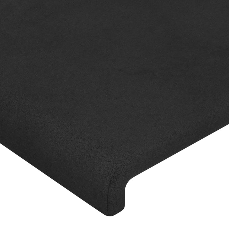 Bed Frame without Mattress Black 107x203 cm King Single Size Velvet