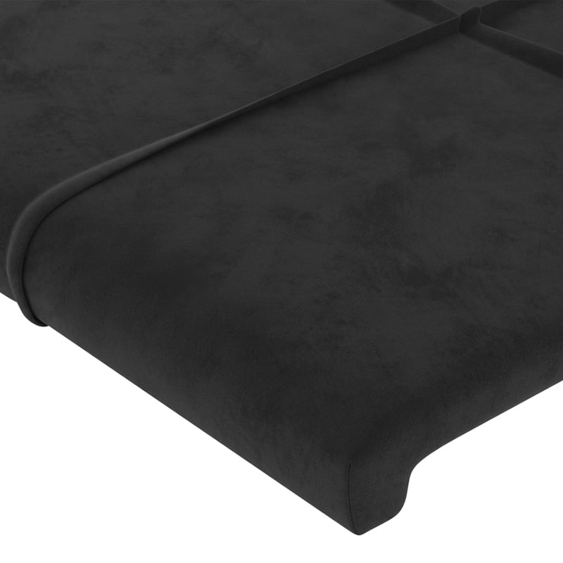 Bed Frame without Mattress Black 107x203 cm King Single Size Velvet