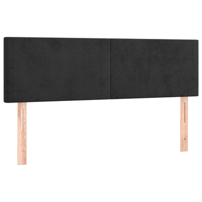 Box Spring Bed with Mattress Black 137x187 cm Double Size Velvet