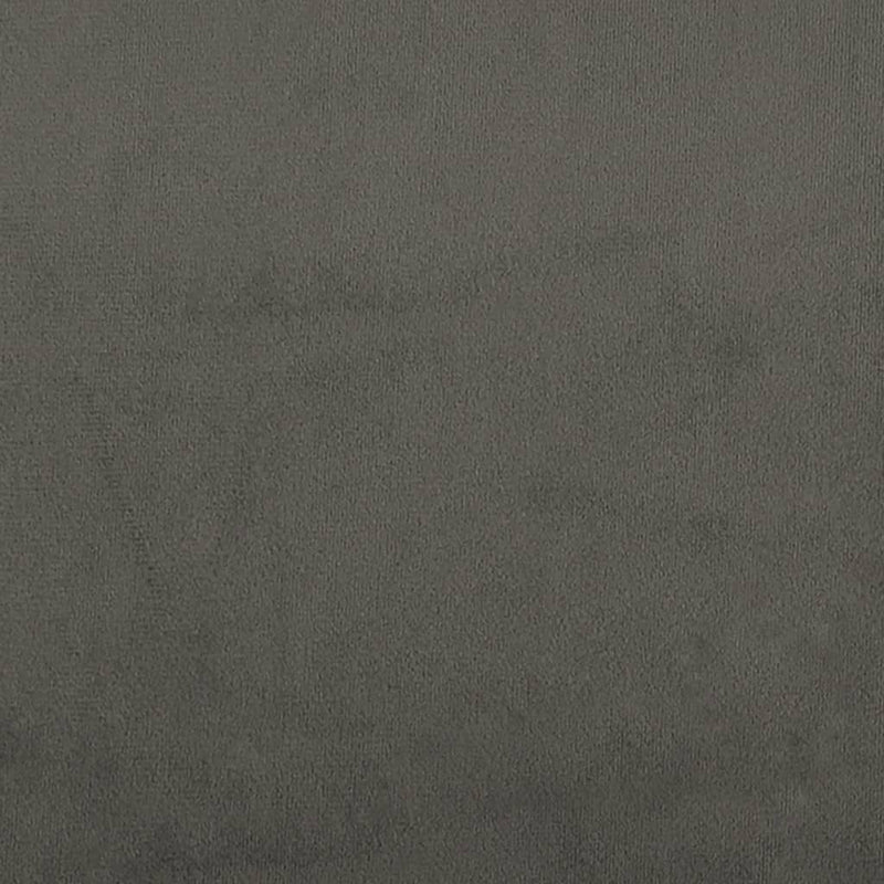Box Spring Bed with Mattress Dark Grey 137x187 cm Double Size Velvet