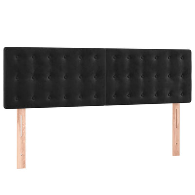Box Spring Bed with Mattress Black 137x187 cm Double Size Velvet