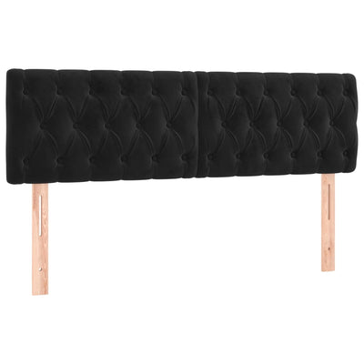 Box Spring Bed with Mattress Black 153x203 cm Queen Size Velvet