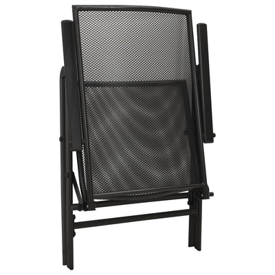 Reclining Garden Chair Set 5 Piece Anthracite Powder-coated Steel