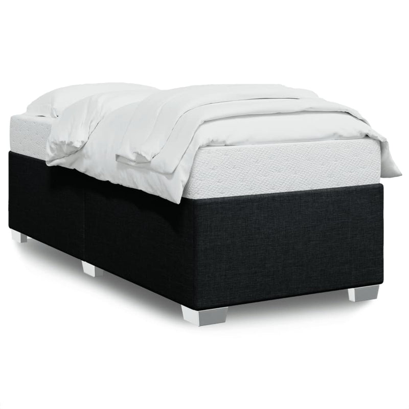 Bed Frame without Mattress Black 90x190 cm Fabric