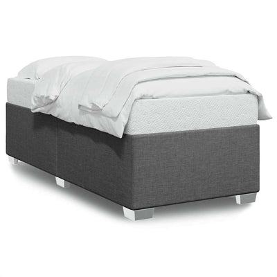 Bed Frame without Mattress Dark Grey King Single Fabric