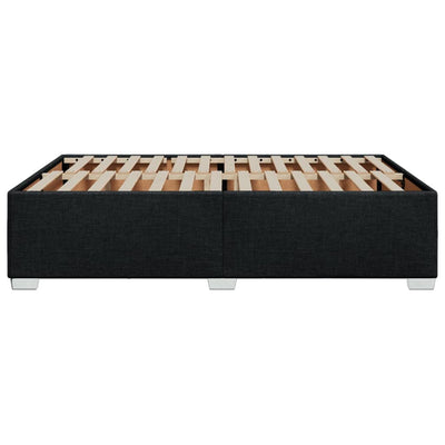 Bed Frame without Mattress Black Queen Fabric