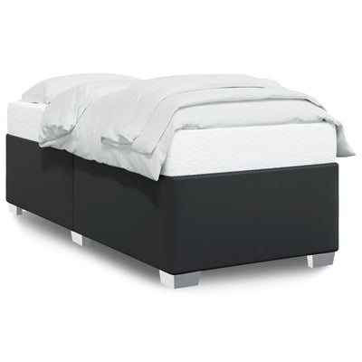 Bed Frame without Mattress Black 90x190 cm Faux Leather