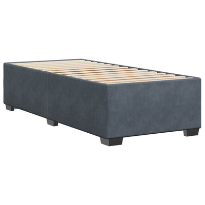 Bed Frame without Mattress Dark Grey 90x190 cm Velvet