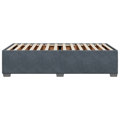 Bed Frame without Mattress Dark Grey 90x190 cm Velvet