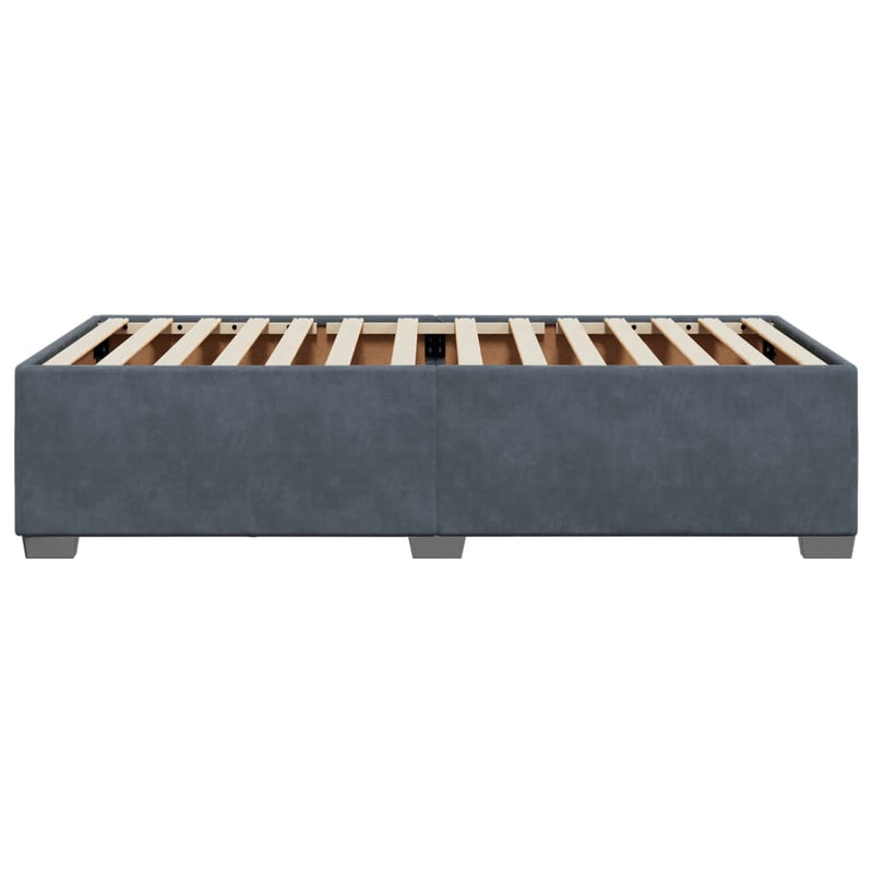 Bed Frame without Mattress Dark Grey 90x190 cm Velvet