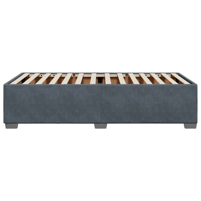 Bed Frame without Mattress Dark Grey 90x190 cm Velvet