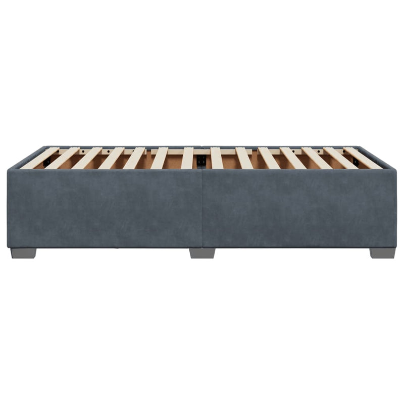 Bed Frame without Mattress Dark Grey 90x190 cm Velvet