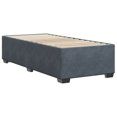 Bed Frame without Mattress Dark Grey 90x190 cm Velvet