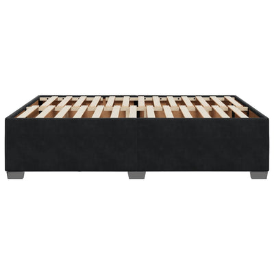 Bed Frame without Mattress Black Queen Velvet