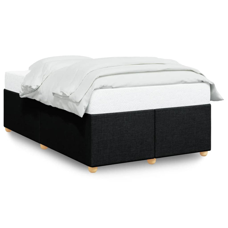 Bed Frame without Mattress Black Double Fabric