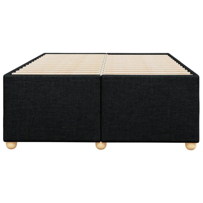 Bed Frame without Mattress Black Double Fabric