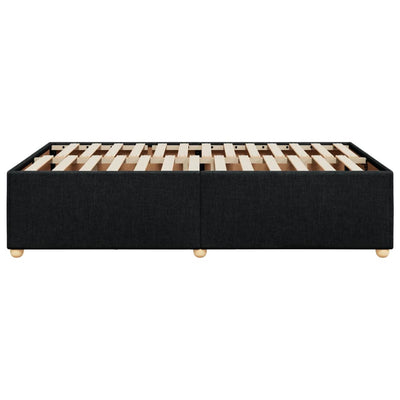 Bed Frame without Mattress Black Double Fabric