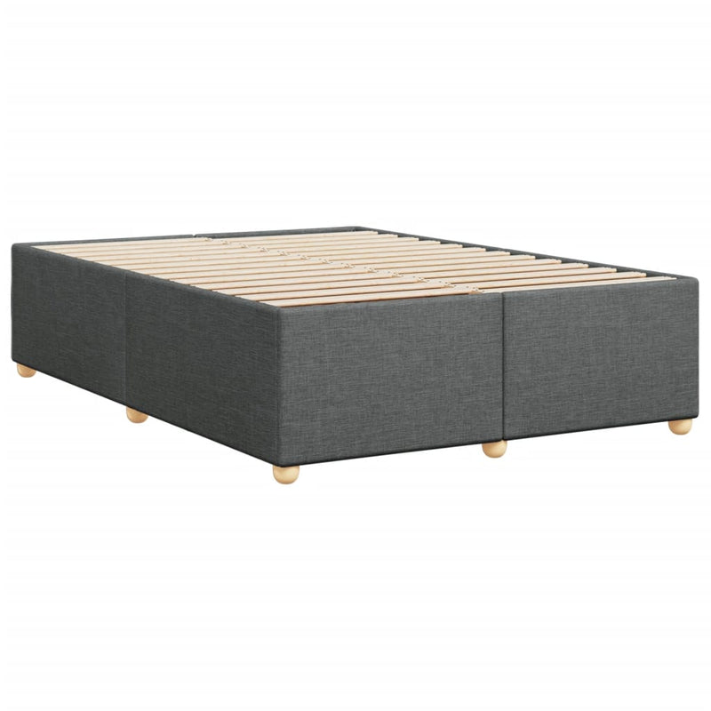 Bed Frame without Mattress Dark Grey Queen Fabric