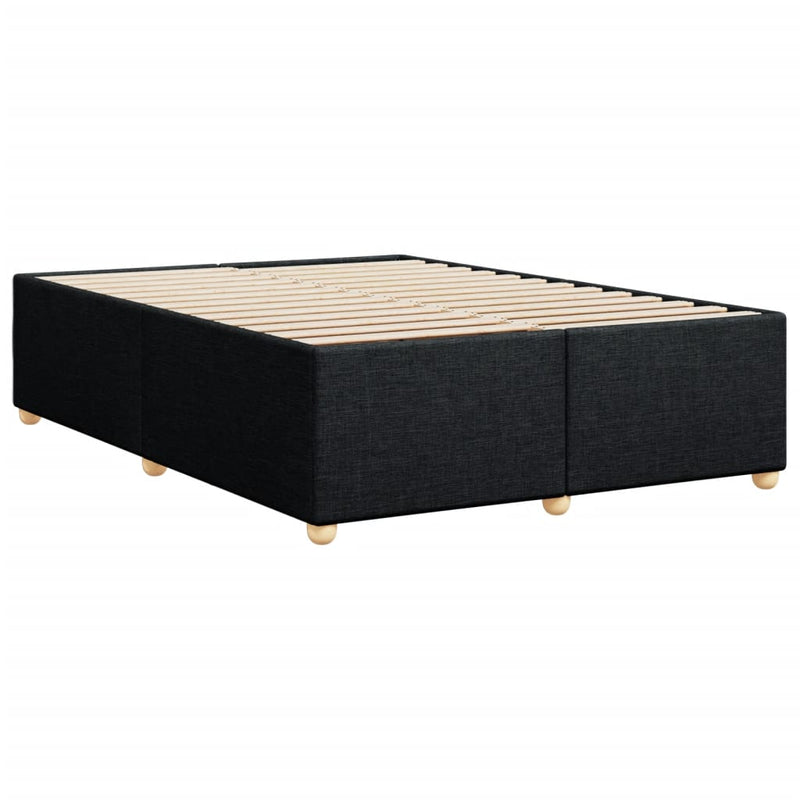 Bed Frame without Mattress Black Queen Fabric