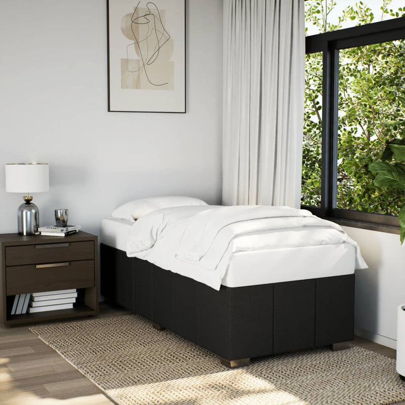 Bed Frame without Mattress Black 90x190 cm Fabric