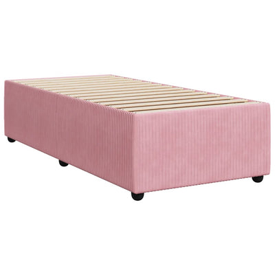 Bed Frame without Mattress Pink 90x190 cm Velvet