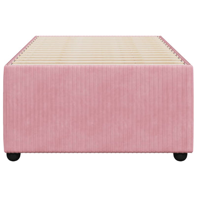 Bed Frame without Mattress Pink 90x190 cm Velvet