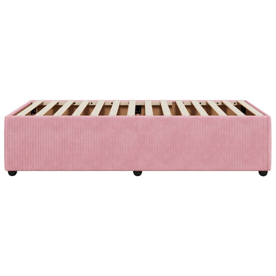 Bed Frame without Mattress Pink 90x190 cm Velvet