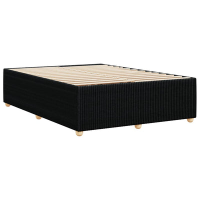 Bed Frame without Mattress Black Double Fabric