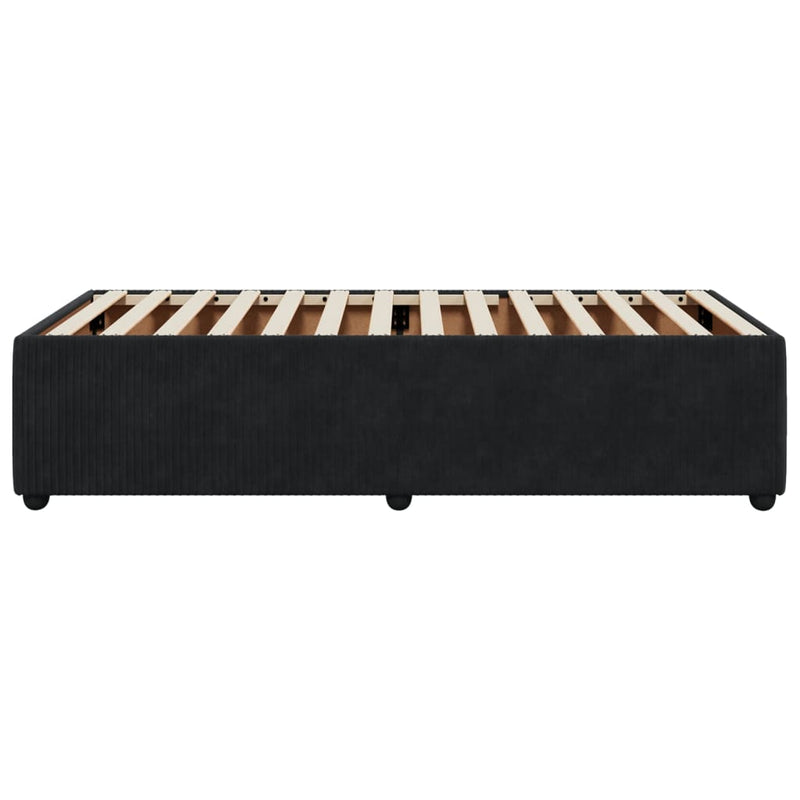 Bed Frame without Mattress Black 90x190 cm Velvet