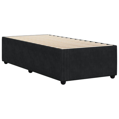 Bed Frame without Mattress Black 90x190 cm Velvet