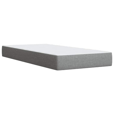 Box Spring Bed with Mattress Dark Grey King Single Fabric