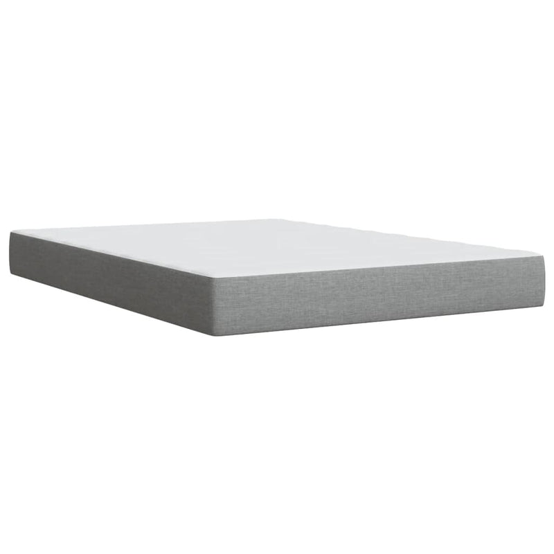 Box Spring Bed with Mattress Dark Grey Double Fabric